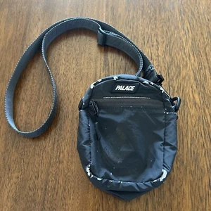 Palace Skateboard Crossbody Bag Black Grey Cordura Multipocket Zippers Strap - Picture 1 of 7