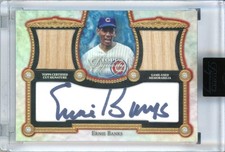 2022 Ernie Banks 1/1 Topps Dynasty Chicago Cubs Dual Relic Die Cut Autograph