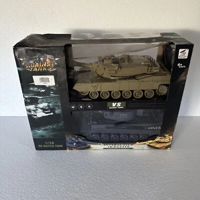 1/28 scale Pair of  Interactive Battle Tanks RC Tiger 1 M1A2 IR Emitters - Image 1 of 4