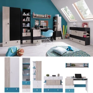Jugendzimmer Kinderzimmer komplett SPACE SetE Schrank Schreibtisch Kommode Regal - Bild 1 von 12