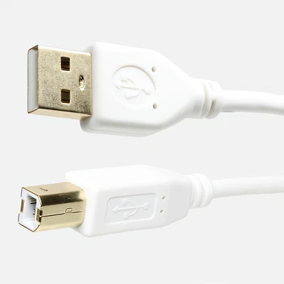 USB Druckerkabel Scanner Anschluß Kabel Stecker USB-A zu USB-B 1m - 3m weiß - Bild 1 von 4