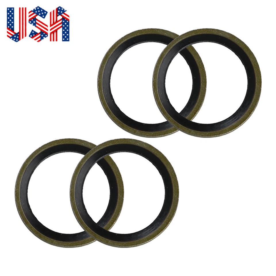 4Pcs Oil Cooler Seal Gasket Set for Mitsubishi 3000GT Montero Mighty Max Eclipse - Image 1 of 4