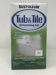 Rust-Oleum 7860519 Tub & Tile Refinishing 2 Part Kit White 32 Oz Epoxy Acrylic - Picture 1 of 5