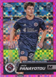 2021-22 Topps Chrome Soccer Jack Panayotou RC Pink Xfractor #197    PWE - Picture 1 of 2