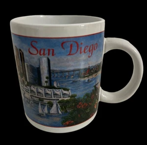 San Diego bemalte Keramik Kaffee Tee Becher KWC - Bild 1 von 5