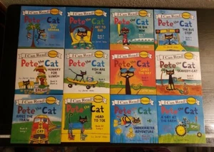 New! My First I Can Read: Phonics~Pete the Cat 12 Pc. Pocket Book set soft cover - Imagen 1 de 7