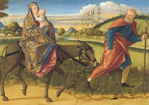 Postkarte  -  Carpaccio: Die Flucht nach Ägypten - Bild 1 von 1