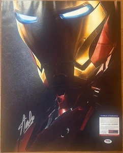 STAN LEE SIGNED AUTOGRAPH 16X20 PHOTO IRON MAN MARVEL ROBERT DOWNEY JR PSA COA A - Picture 1 of 3