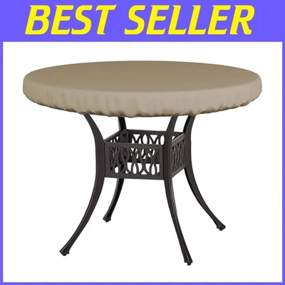 Beige Round Patio Table Cover 36" Dia: Weather Resistant - Image 1 of 4