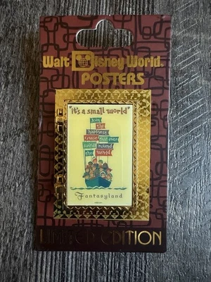 WALT DISNEY WORLD POSTERS it's a small world FANTASYLAND CHIP n DALE PIN LE 1000 - Image 1 of 2