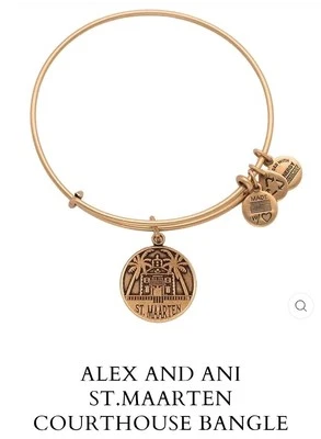 Alex & Ani " St. Maarten " Gold  Charm Bangle Bracelet NWT & Card ✨️ - Image 1 of 4