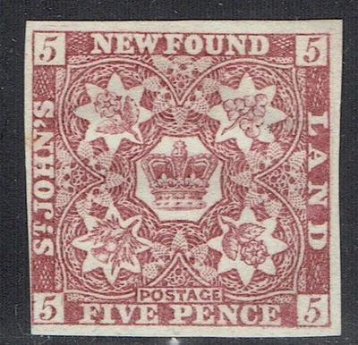 Newfoundland #5 mint no gum stamp - Image 1 of 2
