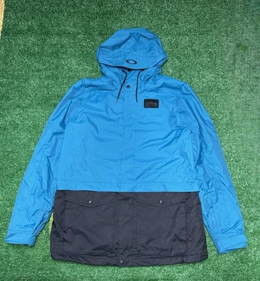 Chaqueta de nieve Oakley BioZone para hombre XL negra azul aurora FN seca 10K aislante Foto 1 de 4