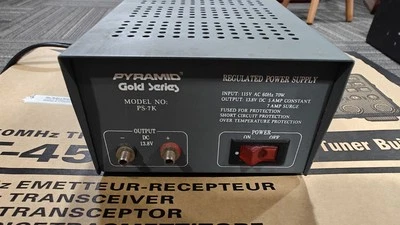 PYRAMID GOLD SERIES 13.8 DC POWER SUPPLY MODEL PS7K 5/7amp Circuit protection - Image 1 of 3