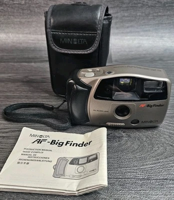 Minolta AF Big Finder 35mm Point & Shoot Film Camera All Glass Lens - Image 1 of 4