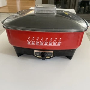 Red West Bend 3 1/2 QT Slow Cooker 2 Settings Plastic Lid Tested To Work #84513 - Picture 1 of 24
