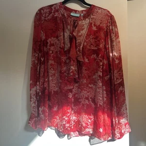Blue Illusion 3L (18-20/22) Blouse New! - Foto 1 di 12