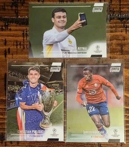 Reyna/Pulisic/Weah 2021-22 Stadium Club Chrome UEFA Lot x3 USA National Team - Picture 1 of 2