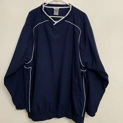 Russell Athletic Windbreaker Pullover Jacket Men's X-Large Navy w/White Accents - Image 1 of 4