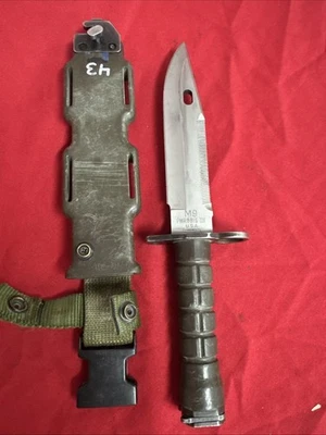 Cuchillo Bayoneta Original Phrobis M9 con Estuche de Vaina Unidad Edición GI Marcada C242 Foto 1 de 4