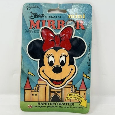 Винтажное ручное зеркало Disney Krystalike Minnie Mouse 4 дюйма запечатанное в оригинальной упаковке - Изображение 1 из 4