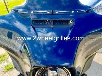 14 15 16 17 18 19 Harley Davidson Street Glide Carenado Negro Pantalla Parrilla Ventilación Foto 1 de 4