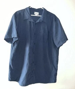 Hang Ten Shirt Button Up Men’s XL Blue Button Up Collar Pockets Polyester Blend - Picture 1 of 5