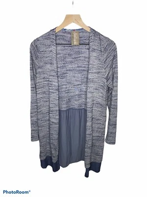 Cárdigan Anthropologie Dolan Left Coast azul jaspeado pequeño Foto 1 de 4