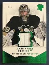 MARC-ANDRE FLEURY 2013-14 DOMINION JERSEYS GREEN 13-14 #3/5 NO D-FL  47498