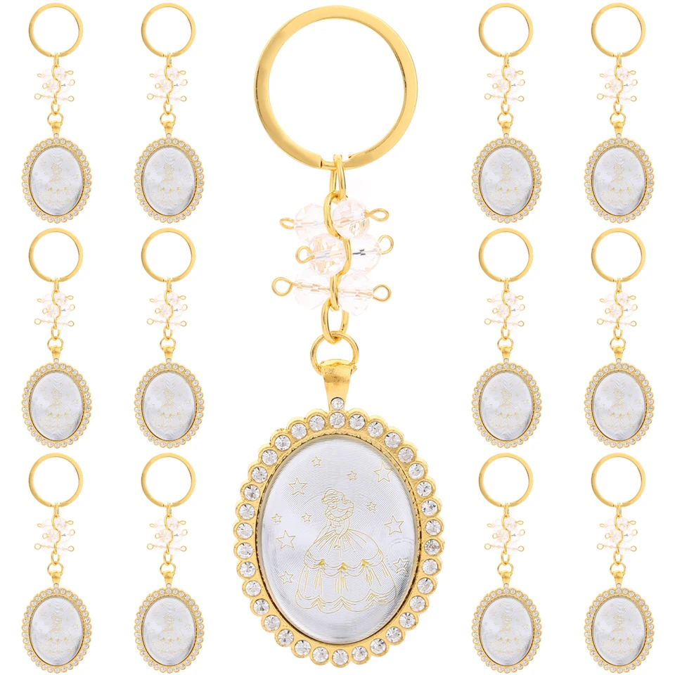 12 шт. металлических брелоков Quinceanera Guest Favor Mis Quince Anos Sweet 15 декор - Изображение 1 из 1