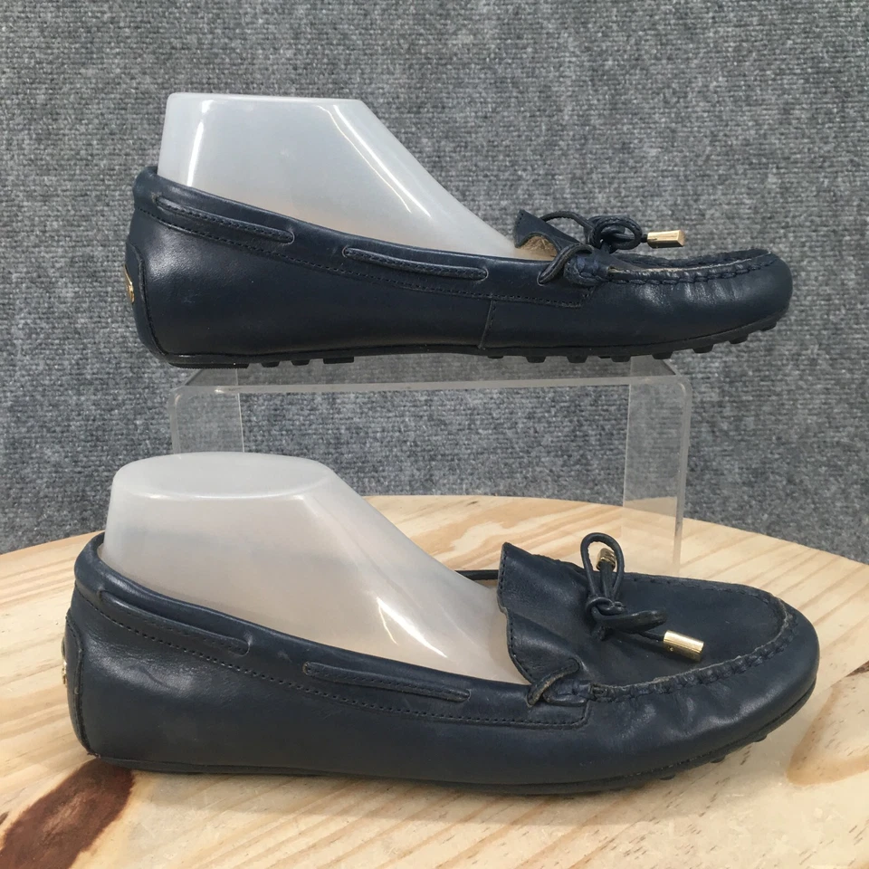 Michael Kors Zapatos Mujer 7 M Margarita Informal Sin Cordones Mocasines Planos Cuero Azul Foto 1 de 4