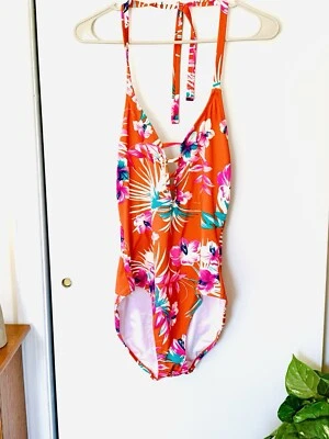 Leilani One Piece Swimsuit Women’s SZ 6 Tropical Theme Hi Leg Cut  Eye Catching - Image 1 of 4