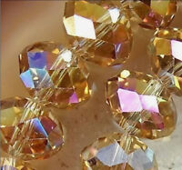 30 pcs 8x12mm à facettes multicolore Cristal Teardrop Gems loose beads