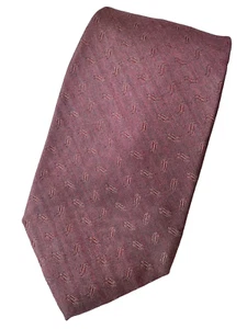 JoS A Bank Mens Silk Necktie NEW 4x58 Corporate Collection Wine Geo Design Tie - Picture 1 of 5
