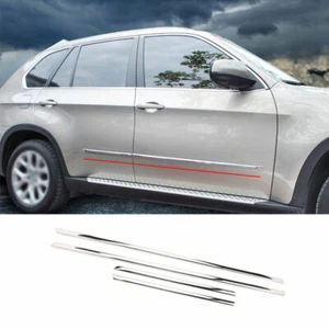 Para BMW X5 E70 2008-2013 Carrocería de acero plateado Puerta Moldura lateral Alféizar Protector moldura - Imagen 1 de 7