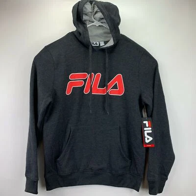 Sudadera con capucha de entrenamiento gris con logotipo de Fila para hombre S Foto 1 de 4