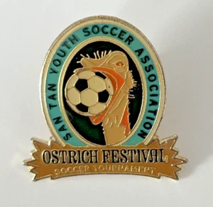 San Tan Youth Soccer Association Tournament Ostrich Festival Lapel Hat Pin - Picture 1 of 3
