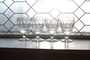 4 calici acqua vintage Waterford cristallo Colleen stelo corto - Foto 1 di 3