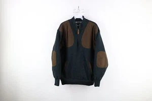 Vtg Orvis Mens Large Flannel Lined Wool Half Zip Pullover Sweater Jacket Swacket - Picture 1 of 10
