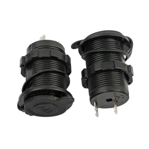 12V Cigarette Lighter Socket Power Outlet Receptacle Plug or Car Marine ATV 2x - Picture 1 of 14