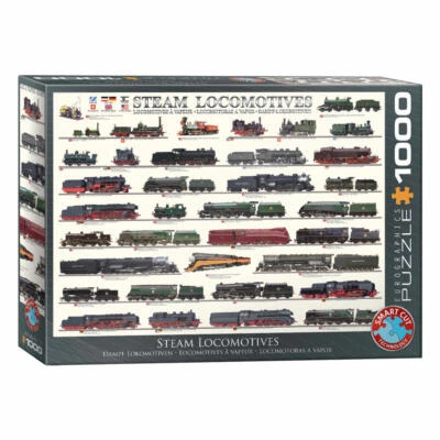 Eurographics Puzzle Dampflokomotiven, Eisenbahn, 1000 Teile, 68 x 48 cm