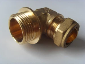 Winkel Verschraubung Kupferrohr Klemmring 22 x 1" AG - Picture 1 of 1