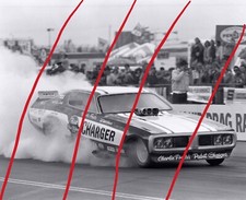 12 x 18  B&W photo Russell Long-Charlie Proite's "Pabst Blue Ribbon" Charger FC