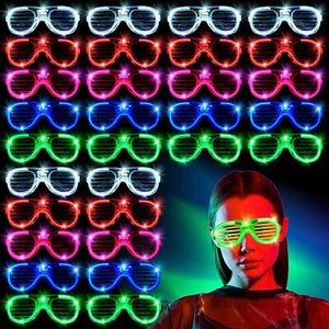70 Packs LED Glasses 5 Neon Colors glow in the dark party supplies Favor - Picture 1 of 5