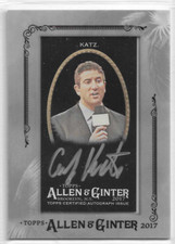 ANDY KATZ 2004 TOPPS ALLEN GINTER X FRAMED MINI SILVER INK ON-CARD AUTO ESPN MG