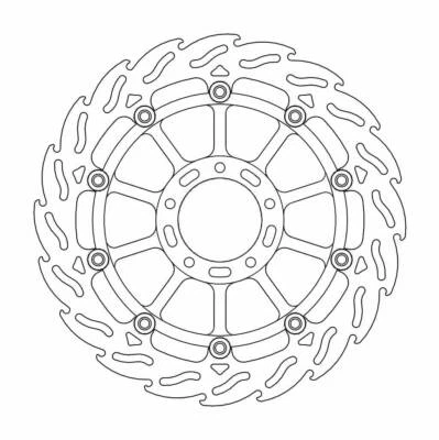 Disco de freno delantero izquierdo Ducati Monster 796 ABS 2011-2014 Moto Masters Flame Foto 1 de 4