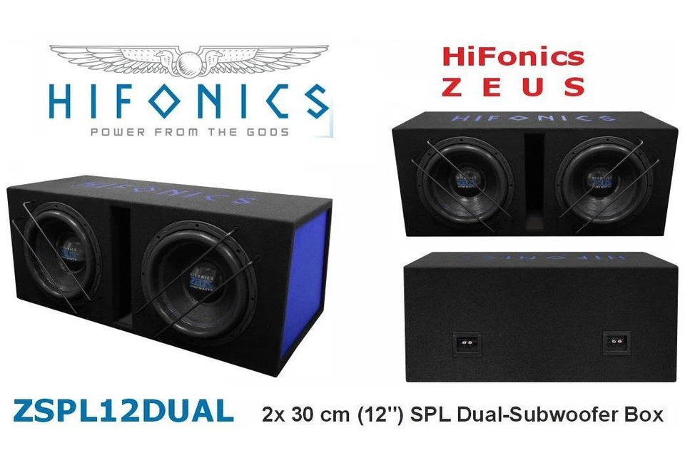 Hifonics ZSPL12DUAL 2 cm 12“ SPL Bassreflex Dual Subwoofer 3600 Watt B Ware