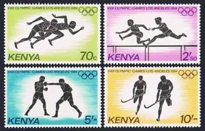 Kenya 297-300,301,MNH.Michel 292-295,Bl.23. Olympics Los Angeles-1984.Boxing, - Picture 1 of 2