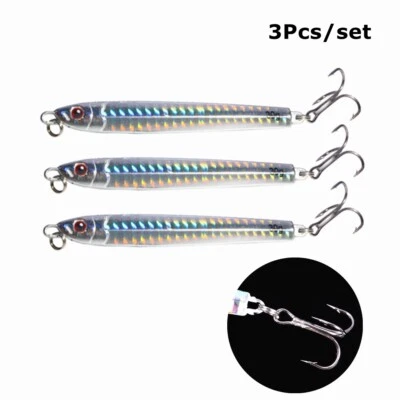 3Pcs 9cm 30gm Sea Fishing Silver Minnow Mackerel Pike Spinners Lures Metal - Bild 1 von 4