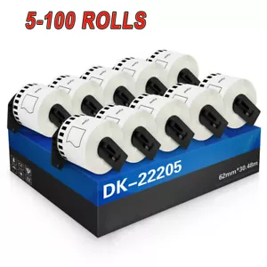 Etichetta DK22205 DK-22205 adatta per stampanti Brother QL500 QL600 QL700 QL800 QL1050/1100 - Foto 1 di 18